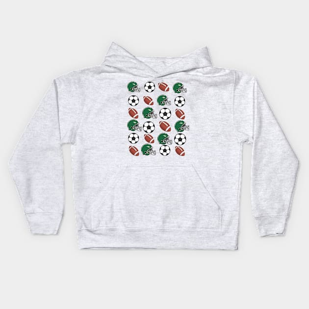 Football Collection Kids Hoodie by Claudia Williams Apparel